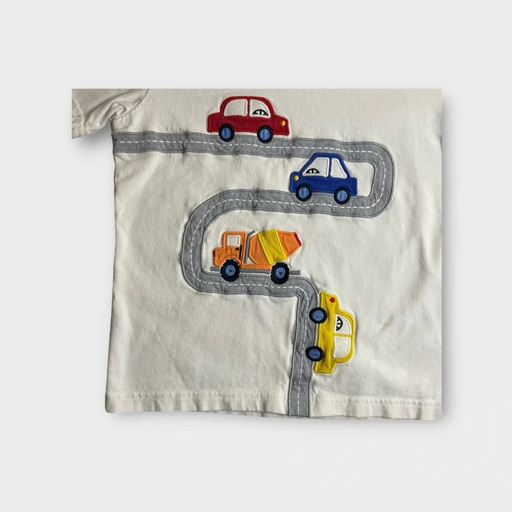 Gymboree Automobile On The Road Applique White Shirt